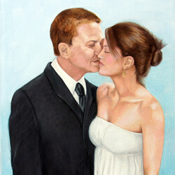 Painting from a wedding photo