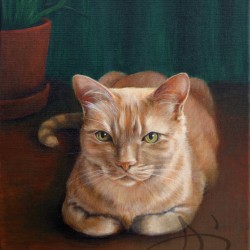 cat painting of pedro