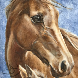 Horse portrait painting