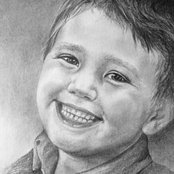 Pencil portrait of a boy