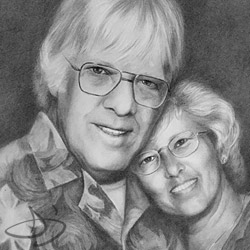 Pencil portrait parents