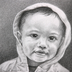 Pencil portrait of a boy