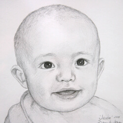 Pencil portrait of a boy